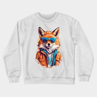 Cool Fox in Sunglasses Crewneck Sweatshirt